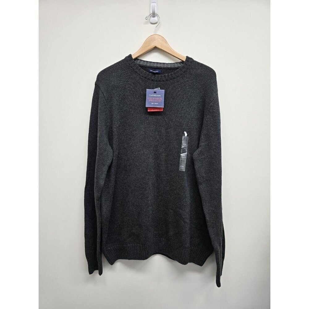 NEW Croft & Barrow Men's Size XXL Crewneck Sweater Gray Grey NWT